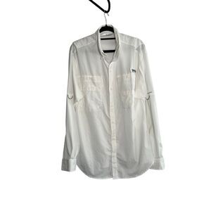 Columbia PFG Men’s Tamiami II Long Sleeve Shirt Fishing Hiking Outdoors White L